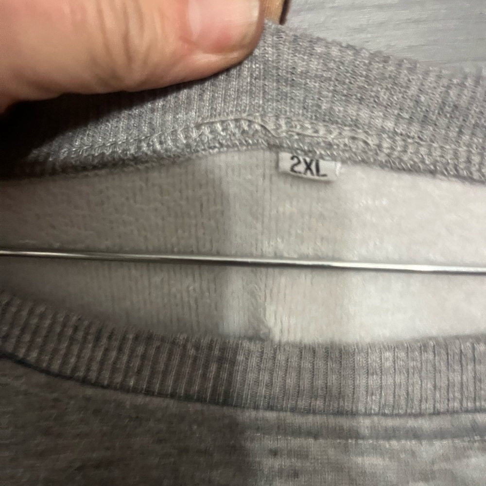 Gray Sweatshirt with White Text - Picture 4 of 6